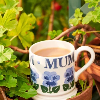 Emma Bridgewater Blue Pansies Mum 1/2 Pint Mug