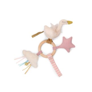 Moulin Roty Swan Wooden Ring Rattle La Petite Ecole de Danse