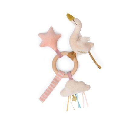 Moulin Roty Swan Wooden Ring Rattle La Petite Ecole de Danse - Image 2
