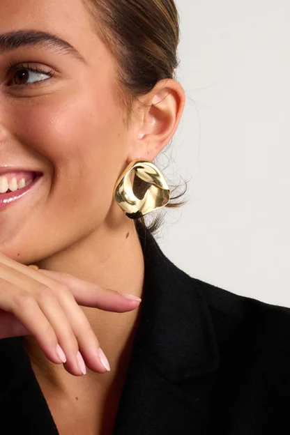 Tutti & Co Eclipse Earrings Gold (EA679G)
