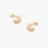 Tutti & Co Ripple Earrings Gold (EA678G) - Image 2