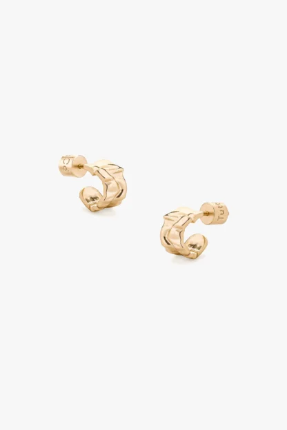 Tutti & Co Ripple Earrings Gold (EA678G) - Image 2