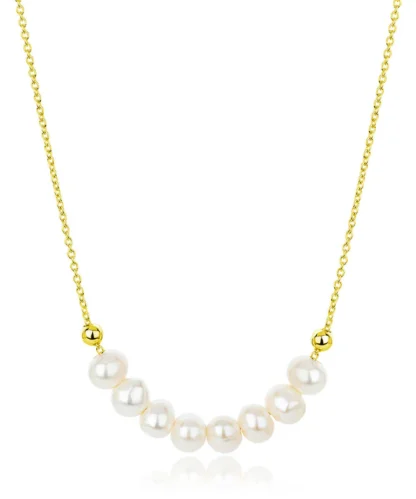 Claudia Bradby Angelina Gold Pearl Choker Necklace - Image 3