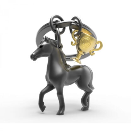 Metalmorphose - Black Horse & Trophy Keyring - Image 2