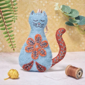 Corinne Lapierre at Gifted Boston Spa - Felt Sewing Kit - Folk Cat Front