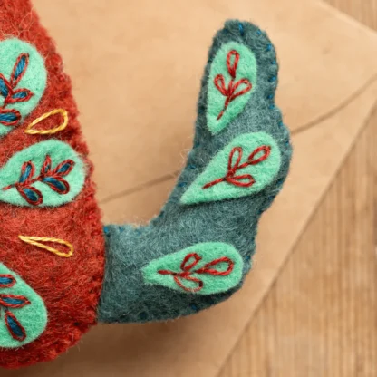 Corinne Lapierre Wool Mix Felt Craft Kit Folk Embroidered Dog - Image 4