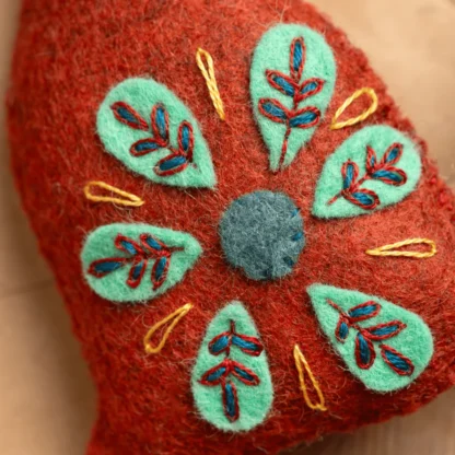 Corinne Lapierre Wool Mix Felt Craft Kit Folk Embroidered Dog - Image 5