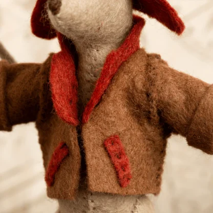 Corinne Lapierre Wool Mix Felt Craft Kit Little Mouse the Aviator - Image 4