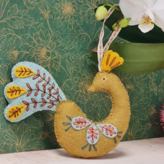 Corinne Lapierre at Gifted Boston Spa - Felt Sewing Kit - Peacock Front