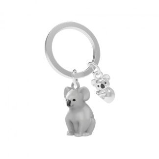 Metalmorphose - Grey Koala and Baby Keyring