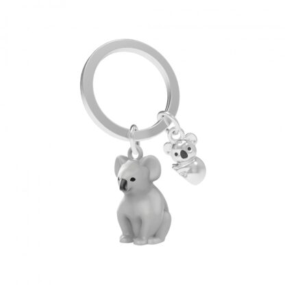 Metalmorphose - Grey Koala and Baby Keyring