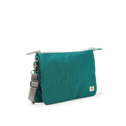 Roka Carnaby XL Recycled Canvas Crossbody Bag Teal - Image 2
