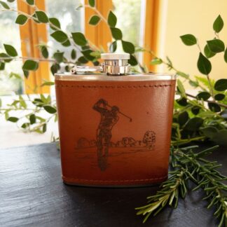 Selbrae House at Gifted Boston Spa - Hip Flask - Golf Front