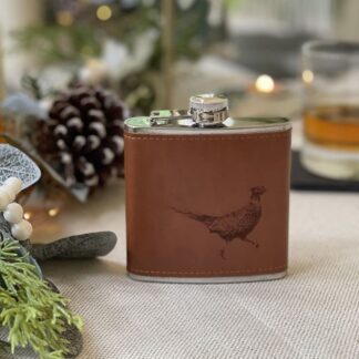 Selbrae House at Gifted Boston Spa - Hip Flask - Pheaseant Front
