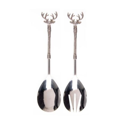 Selbrae House Salad Servers Stag - Image 4