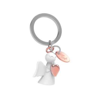 Metalmorphose - White & Rose Gold Angel Keyring