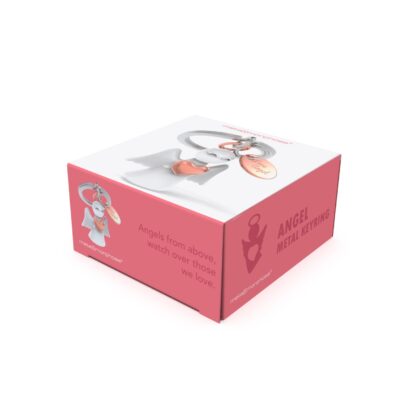 Metalmorphose - White & Rose Gold Angel Keyring - Image 3