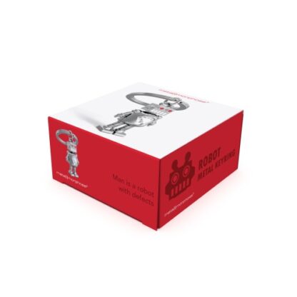 Metalmorphose - Silver Robot with Red Eyes Keyring - Image 4