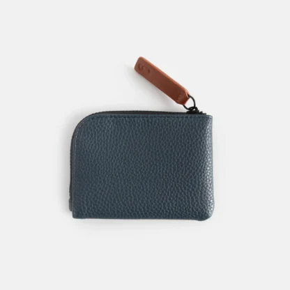 Caroline Gardener Black Navy Vegan Leather Small Wallet - Image 3