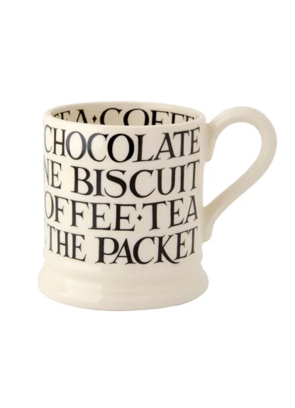 Emma Bridgewater Black Toast All Over Writing 1/2 Pint Mug - Image 3