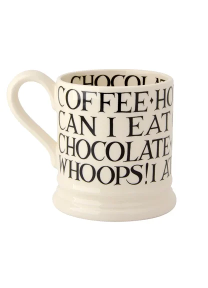 Emma Bridgewater Black Toast All Over Writing 1/2 Pint Mug - Image 5