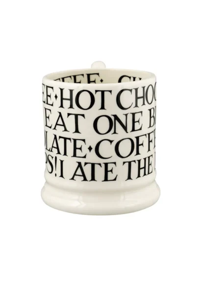 Emma Bridgewater Black Toast All Over Writing 1/2 Pint Mug - Image 6