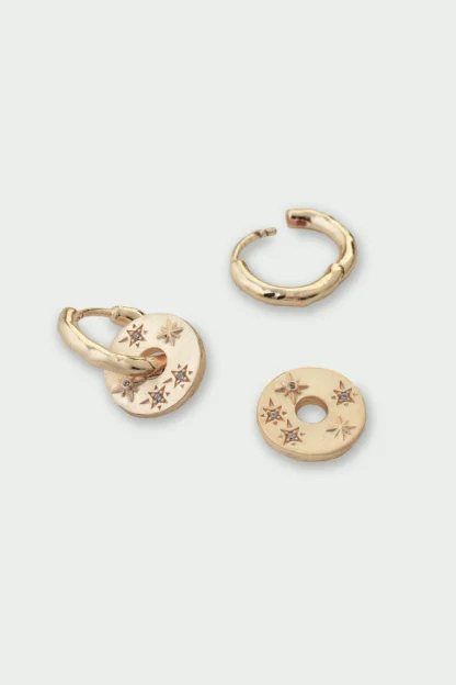 Tutti & Co Celestial Earrings Gold - Image 3