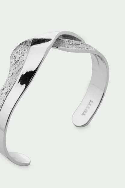 Tutti & Co Wave Bangle Silver - Image 4