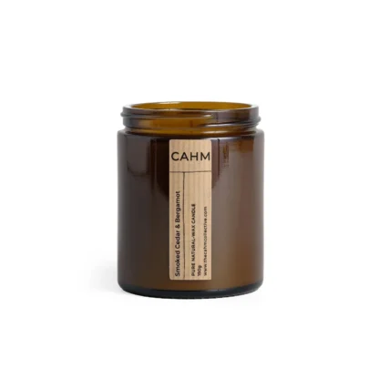 CAHM Smoked Cedar & Bergamot Candle Amber Jar - Image 3