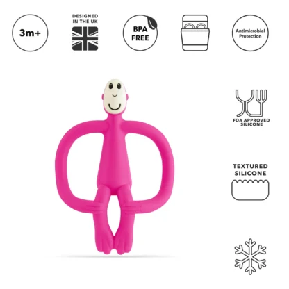 Matchstick Monkey Original Teether Toy Pink - Image 3