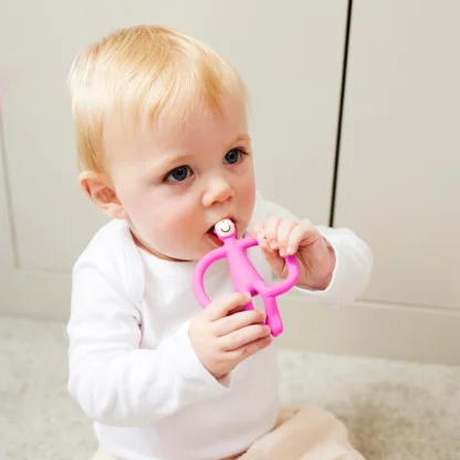 Matchstick Monkey Original Teether Toy Pink - Image 6