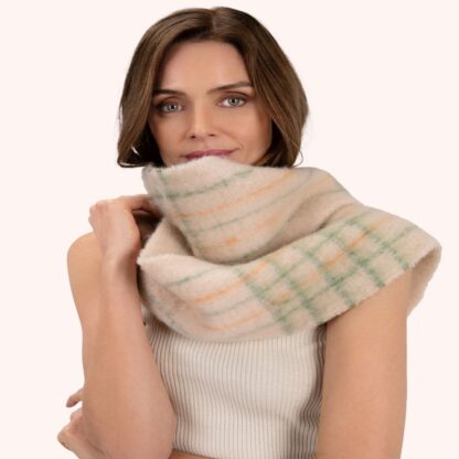 Powder Angelica Cosy Scarf Cream and Sage - Image 5