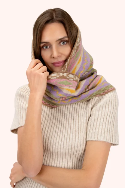 Powder at Gifted Boston Spa - Kayla Fair Isle Snood Pastel