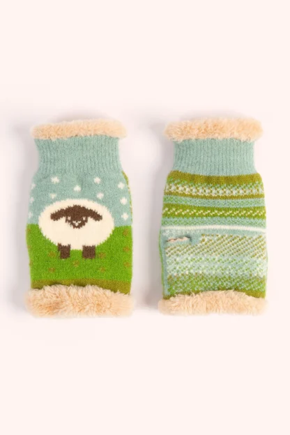 Powder Sheep Wrist Warmers Ice - Image 3