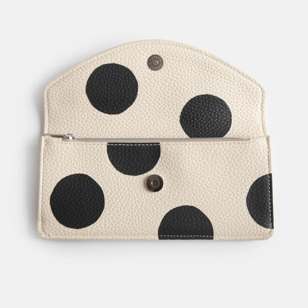 Caroline Gardner Mono Spot Envelope Purse - Image 4