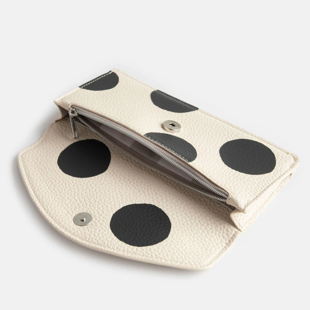 Caroline Gardner Mono Spot Envelope Purse - Image 5