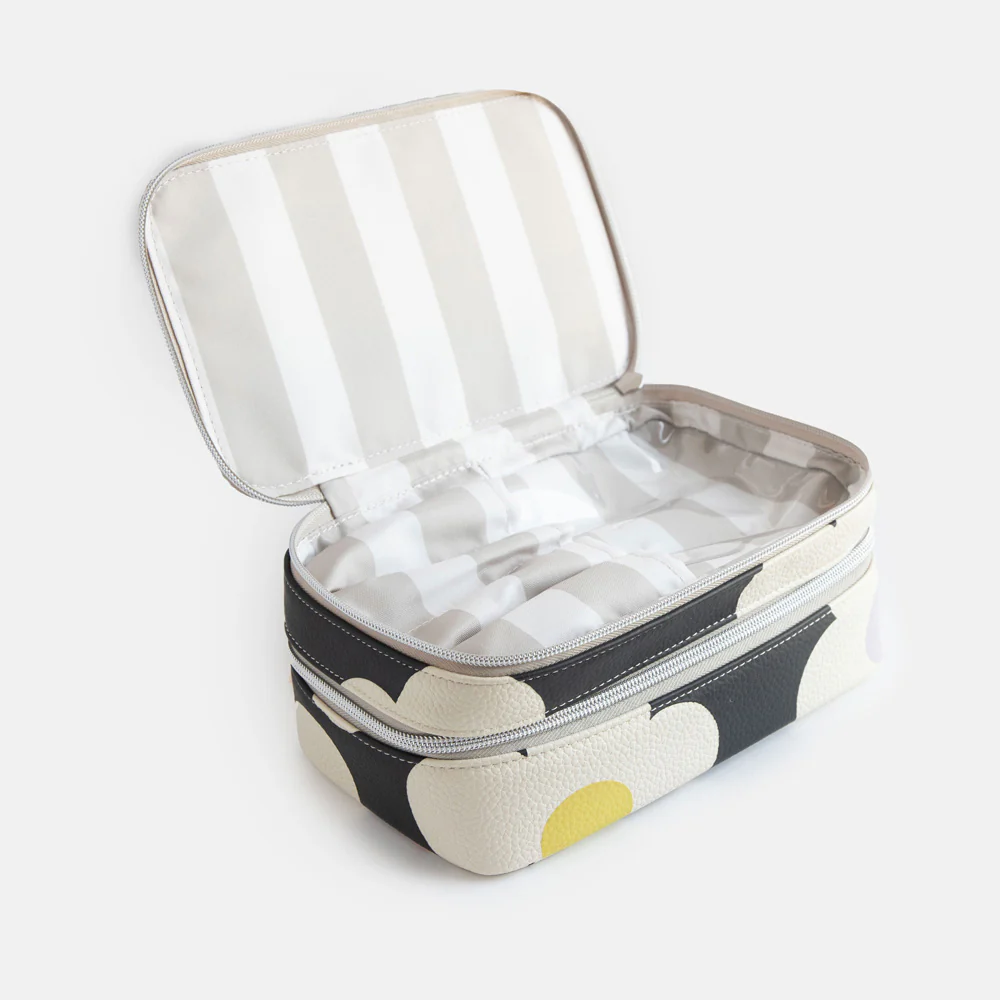 Caroline Gardner Multi Flower Charcoal Make Up Case - Image 3