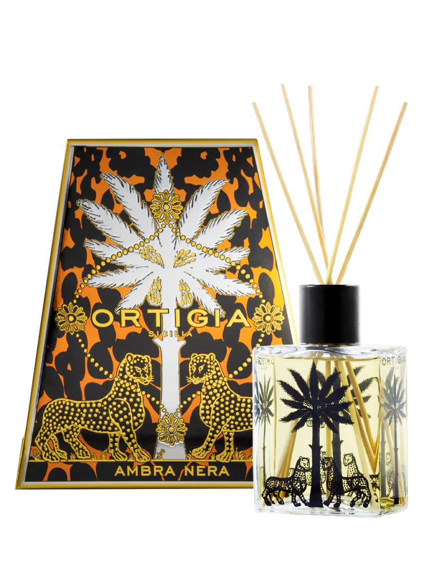 Ortigia Sicilia Ambra Nera Diffuser 100ml Boxed