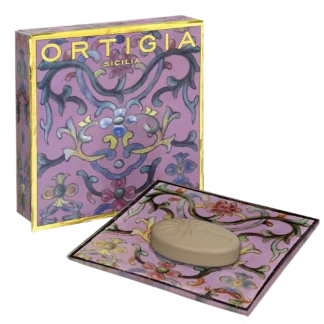 Ortigia Sicilia Aragona Glass Plate and Single Soap