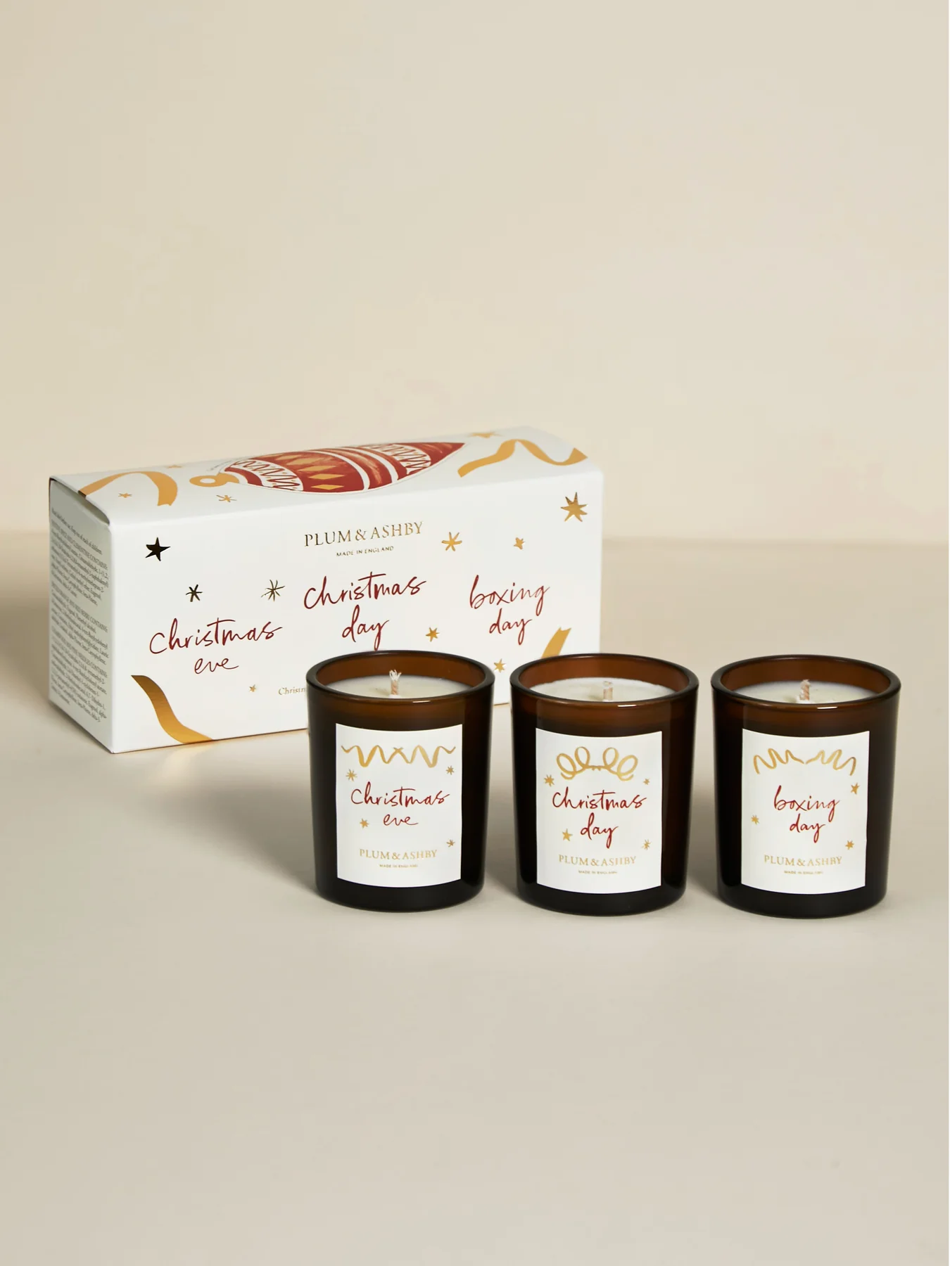 Plum & Ashby at Gifted Boston Spa - Christmas Votive Trio Boxed