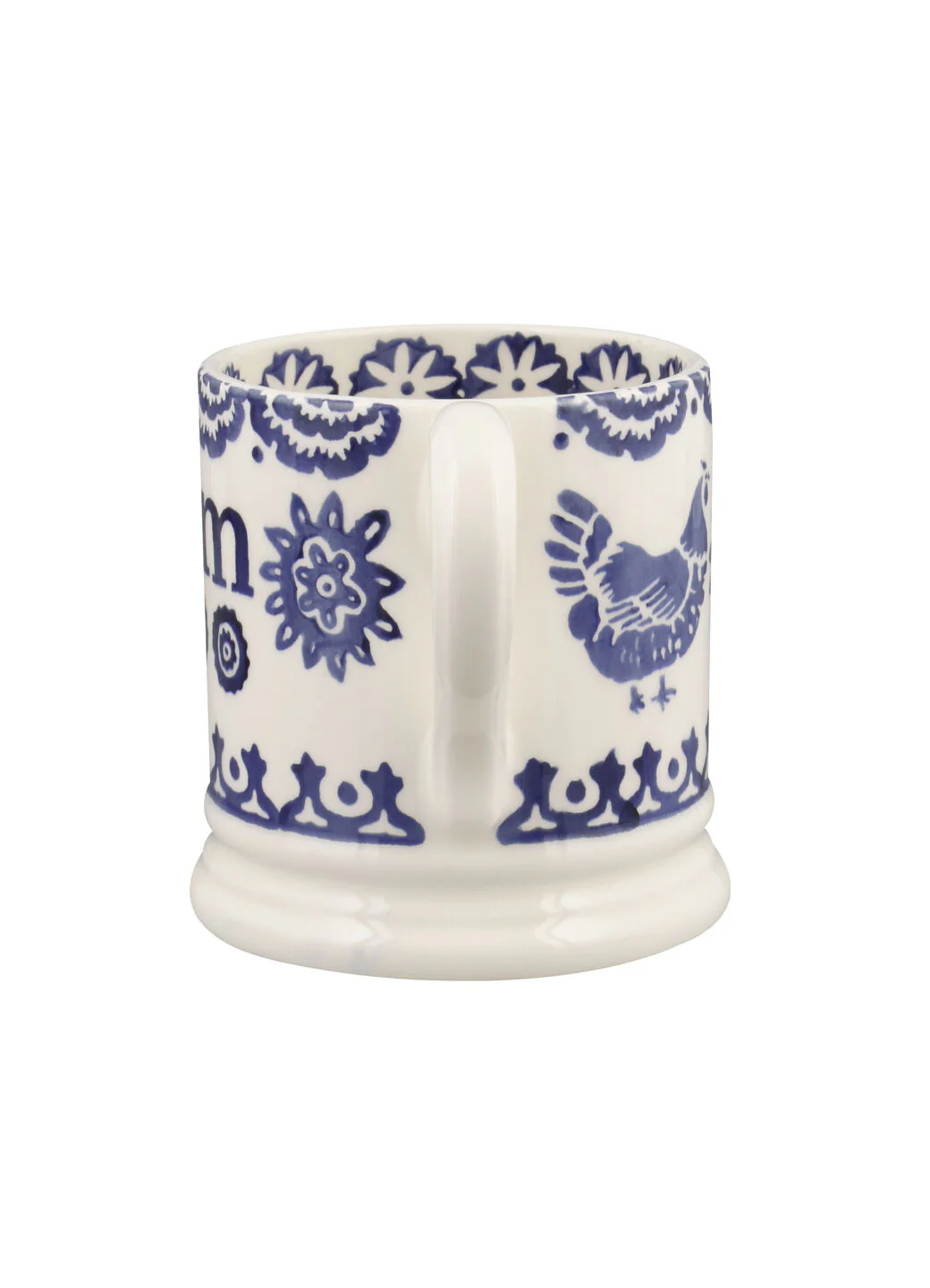 Emma Bridgewater Blue Hen and Border Mum 1/2 Pint Mug - Image 4