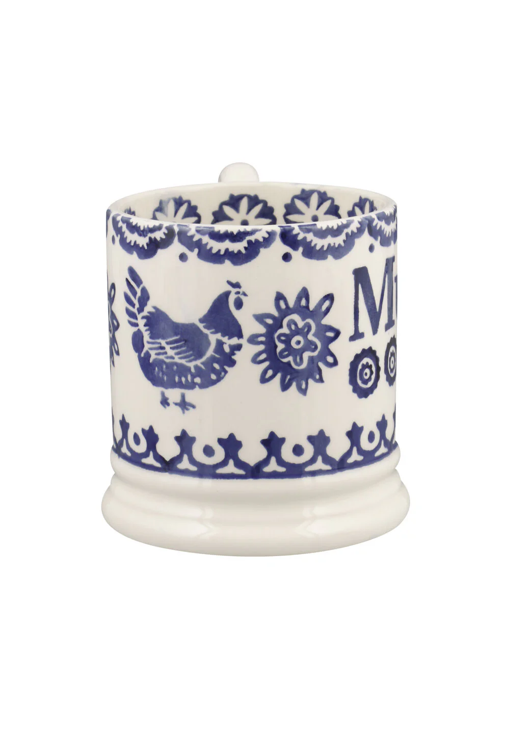 Emma Bridgewater Blue Hen and Border Mum 1/2 Pint Mug - Image 6