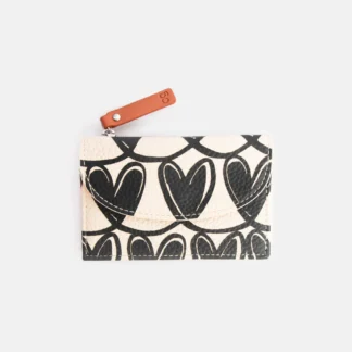 Caroline Gardner at Gifted Boston Spa - Monochrome Looped Hearts Card Holder Coin Purse