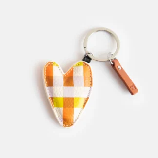 Caroline Gardner at Gifted Boston Spa - Multi Check Heart Shaped Keyring