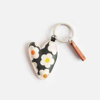 Caroline Gardner at Gifted Boston Spa - Multi Floral Heart Shaped Keyring