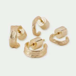 Tutti & Co Contour Earrings Set Gold