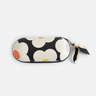Caroline Gardner Multi Flower Charcoal Zip Around Glasses Case