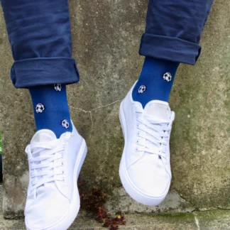 Swole Panda Blue Football BAMBOO SOCKS size 7-11