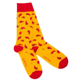 Swole Panda Red Chilli Pepper BAMBOO SOCKS size 7-11