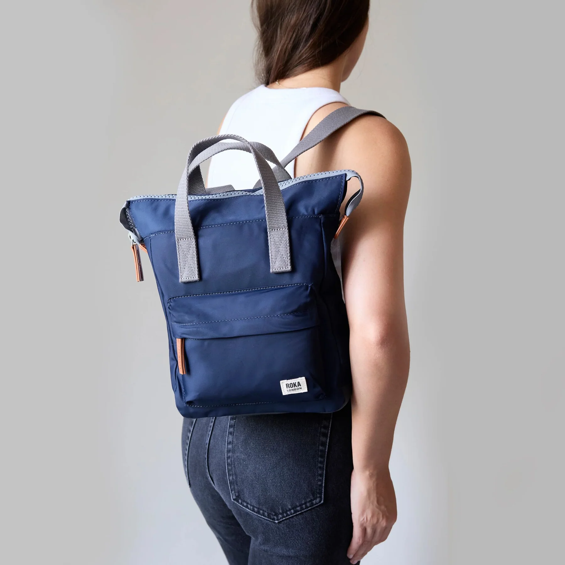 Roka Bantry B Recycled Nylon Backpack Small in Majestic Purple - Image 3